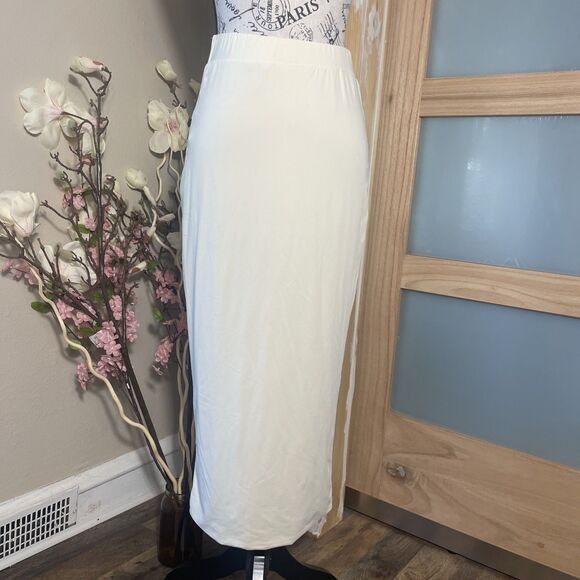 Meshki Basics Rylie Midi Skirt M Pencil Stretchy Boho Festival - Picture 1 of 7